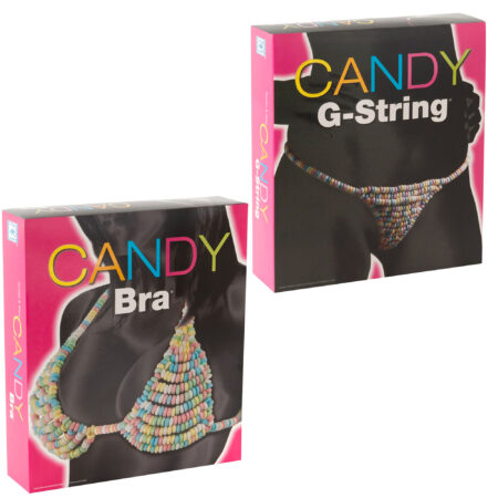 Lovers Candy - Lekker en Erotisch Cadeau - Snoep - G-String + Beha TUTTI FRUTI