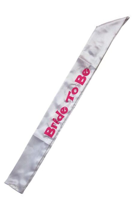 SASH BRIDE TO BE WHITE