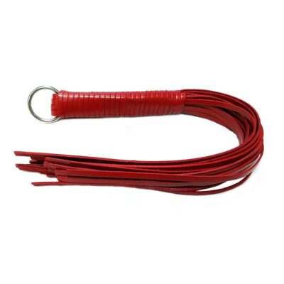 Rouge - BDSM - Flogger - Leder van Hoge Kwaliteit - 50 cm - Rood